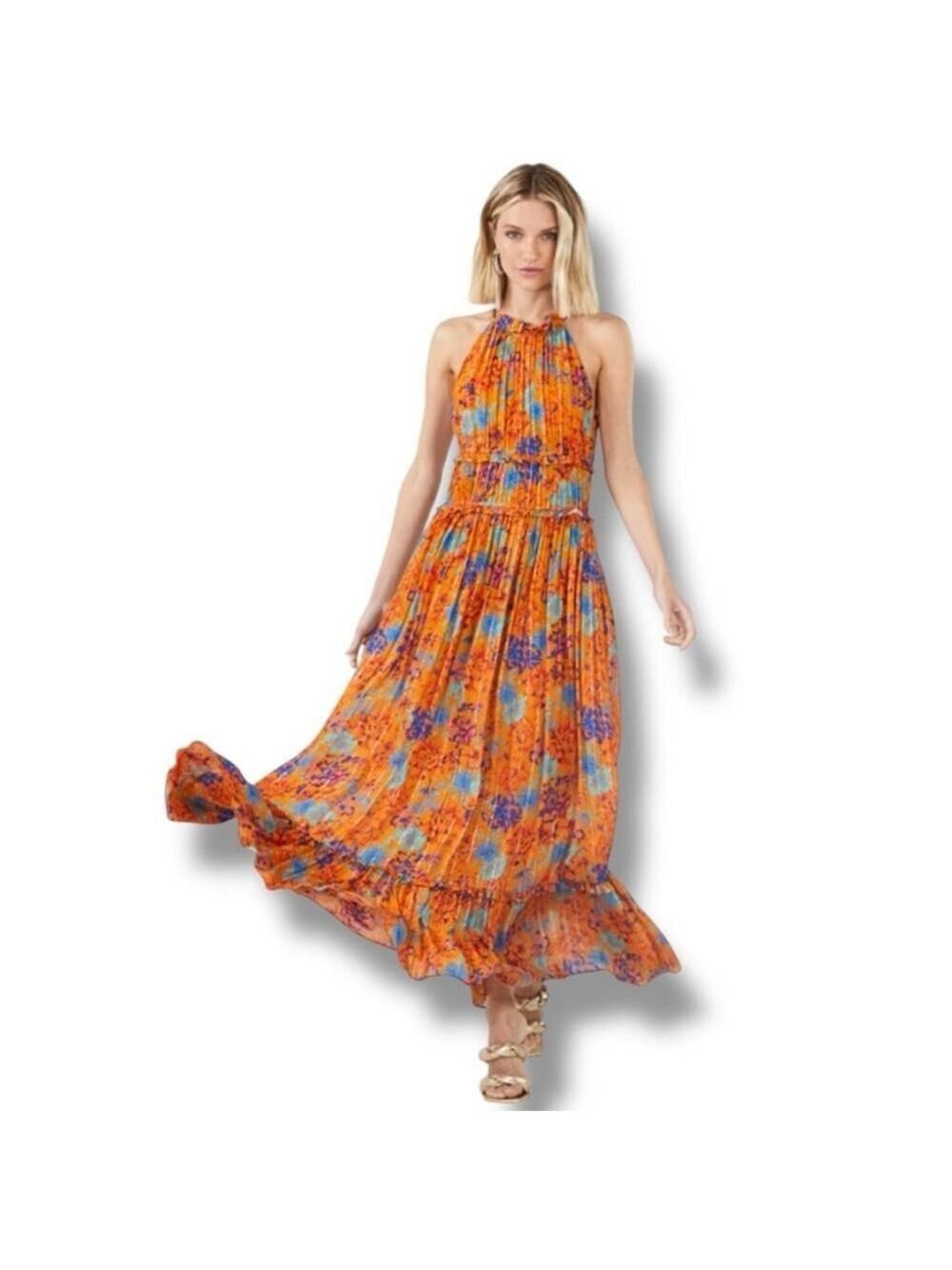 Boho Maxi Dress Women’s Size Medium Size 8 BCBG MaxAzria Fully Lined Stretchy